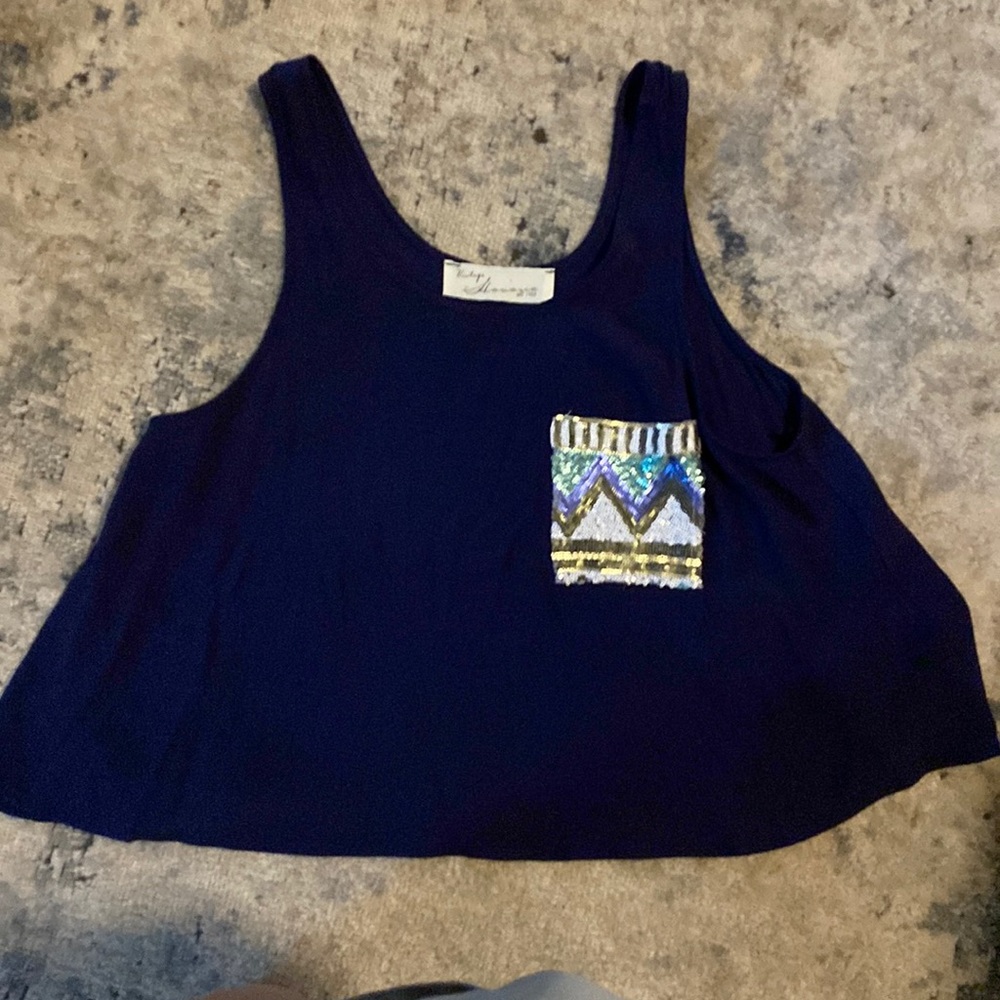 A Flowy Navy Summer Top!!
